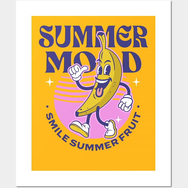 Banana summer mood illustration Wall Art by KOTYA